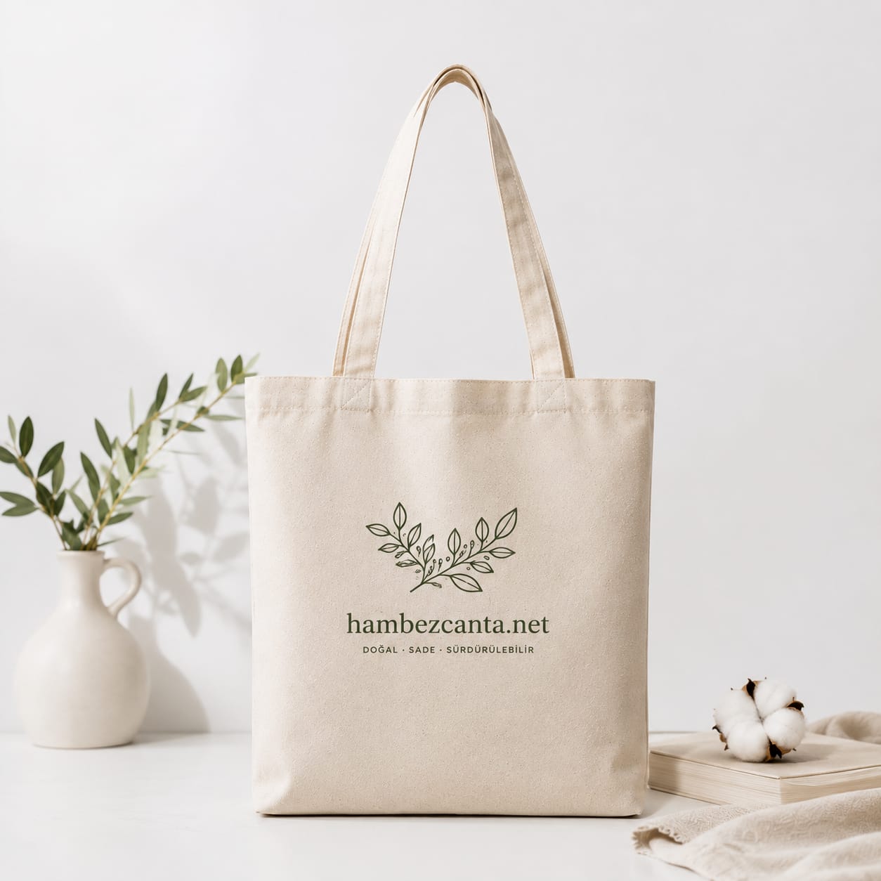 Premium Cotton Tote Bag – Reusable Eco-Friendly Canvas Shopping Bag